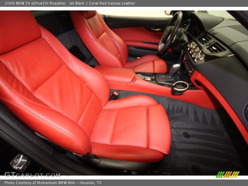 Jet Black / Coral Red Kansas Leather 2009 BMW Z4 sDrive30i Roadster