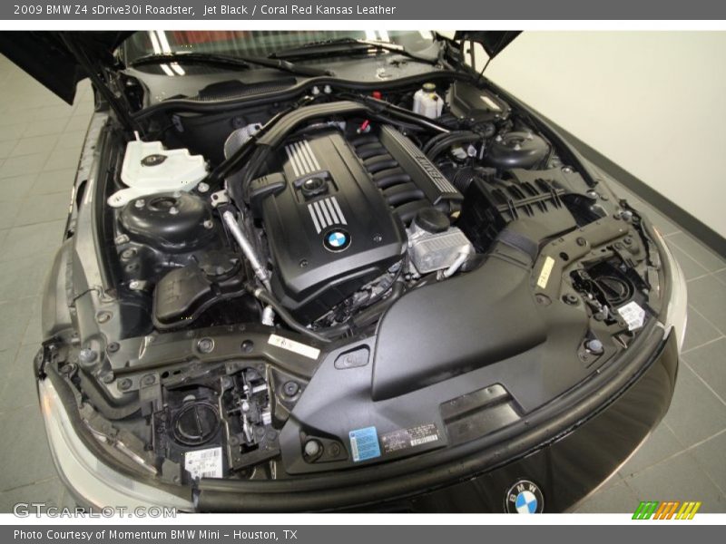 Jet Black / Coral Red Kansas Leather 2009 BMW Z4 sDrive30i Roadster