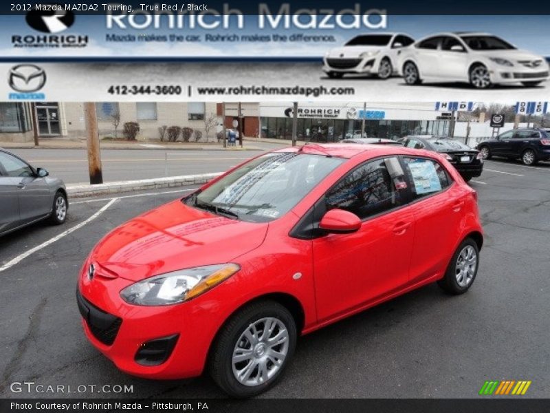 True Red / Black 2012 Mazda MAZDA2 Touring