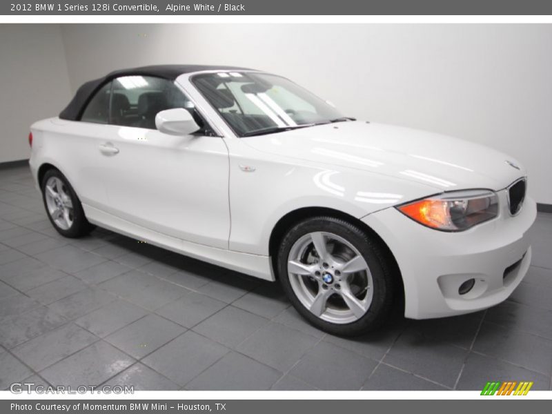 Alpine White / Black 2012 BMW 1 Series 128i Convertible