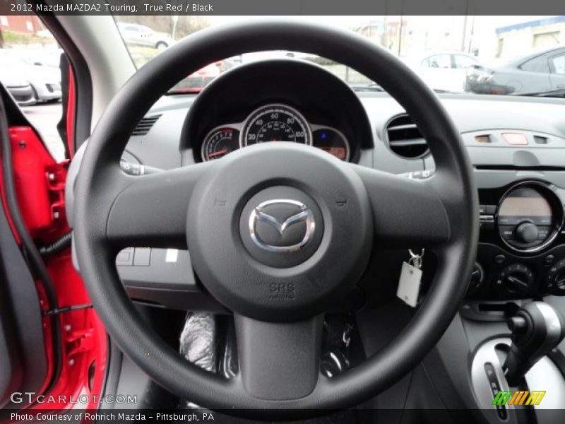True Red / Black 2012 Mazda MAZDA2 Touring