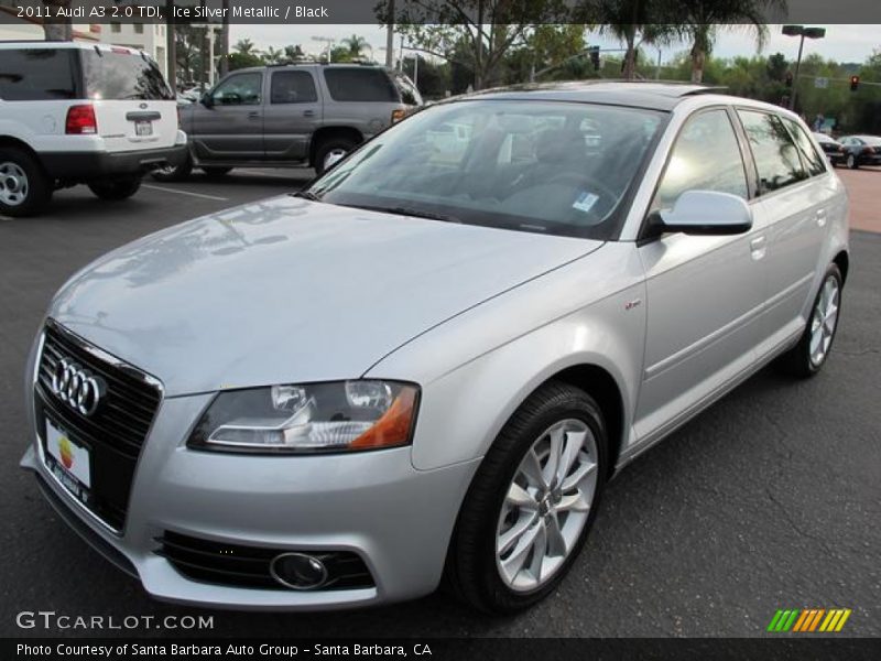 Ice Silver Metallic / Black 2011 Audi A3 2.0 TDI