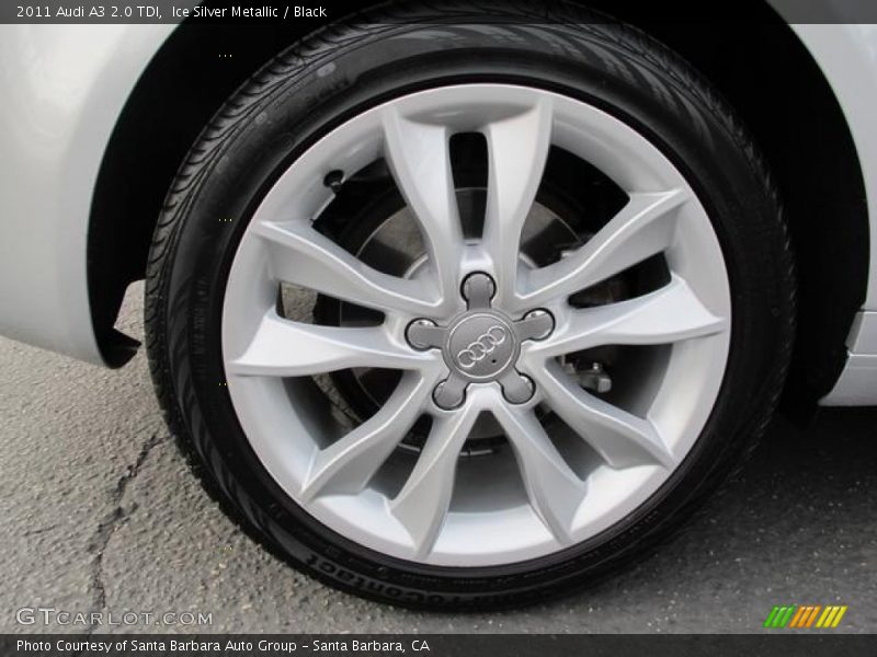 Ice Silver Metallic / Black 2011 Audi A3 2.0 TDI