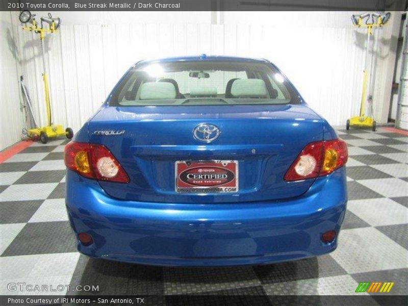 Blue Streak Metallic / Dark Charcoal 2010 Toyota Corolla