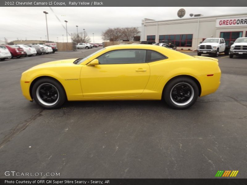 Rally Yellow / Black 2012 Chevrolet Camaro LS Coupe