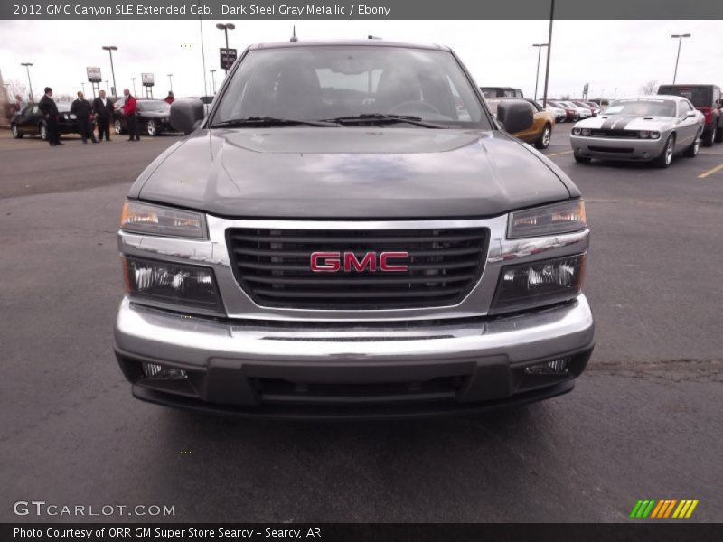 Dark Steel Gray Metallic / Ebony 2012 GMC Canyon SLE Extended Cab