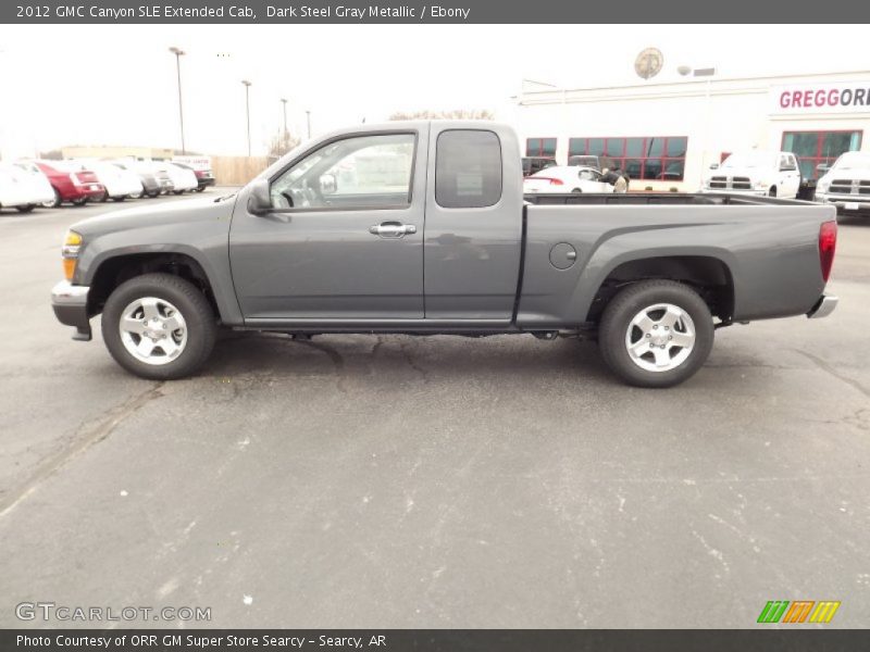 Dark Steel Gray Metallic / Ebony 2012 GMC Canyon SLE Extended Cab