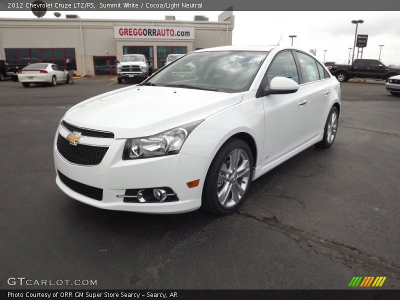 Summit White / Cocoa/Light Neutral 2012 Chevrolet Cruze LTZ/RS