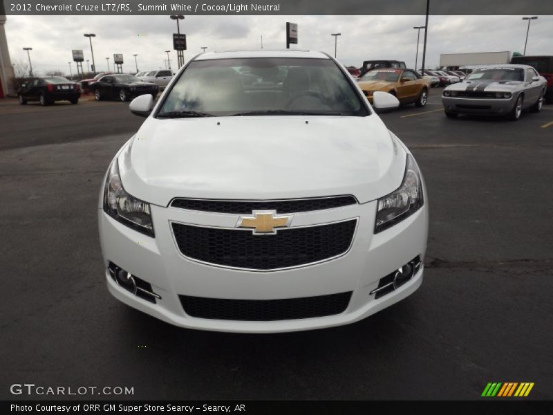 Summit White / Cocoa/Light Neutral 2012 Chevrolet Cruze LTZ/RS