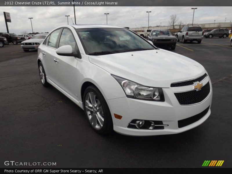 Summit White / Cocoa/Light Neutral 2012 Chevrolet Cruze LTZ/RS