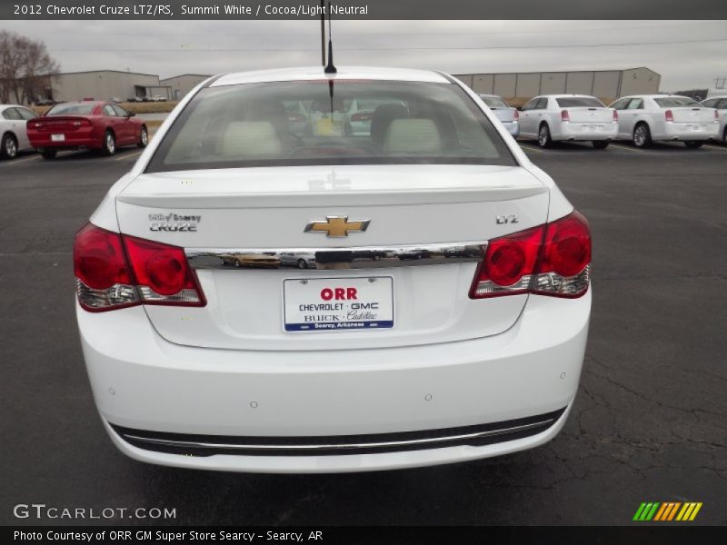 Summit White / Cocoa/Light Neutral 2012 Chevrolet Cruze LTZ/RS
