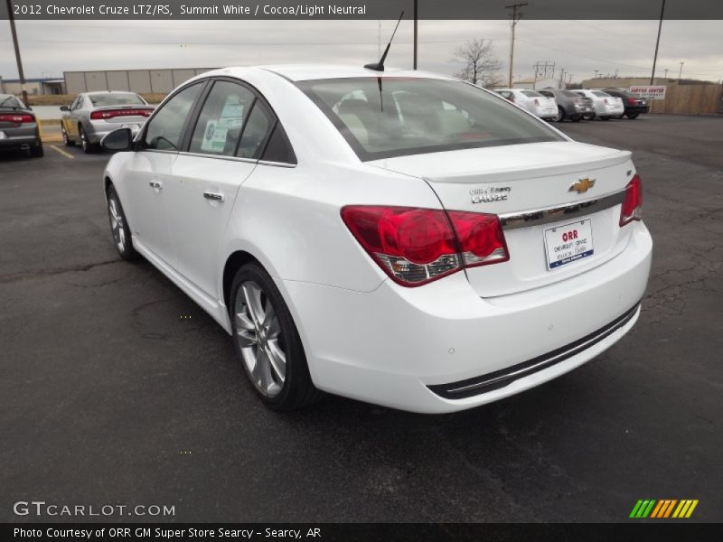 Summit White / Cocoa/Light Neutral 2012 Chevrolet Cruze LTZ/RS