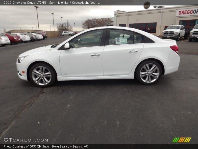 Summit White / Cocoa/Light Neutral 2012 Chevrolet Cruze LTZ/RS