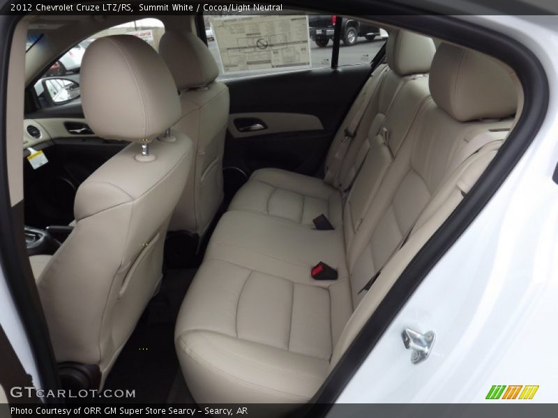 Summit White / Cocoa/Light Neutral 2012 Chevrolet Cruze LTZ/RS