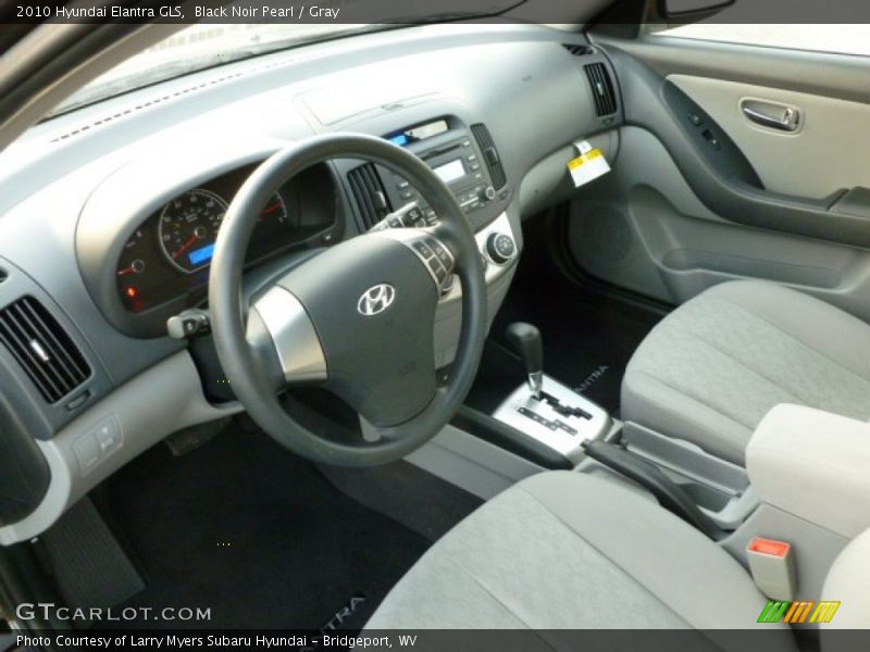 Black Noir Pearl / Gray 2010 Hyundai Elantra GLS