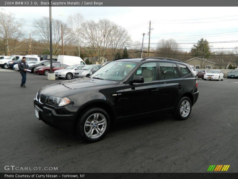 Black Sapphire Metallic / Sand Beige 2004 BMW X3 3.0i