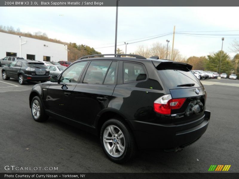 Black Sapphire Metallic / Sand Beige 2004 BMW X3 3.0i
