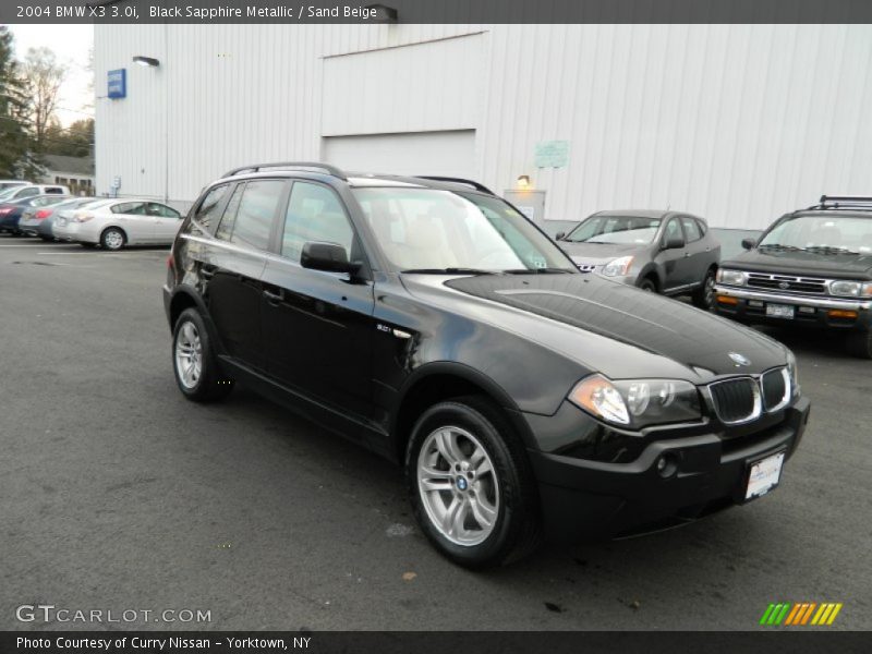 Black Sapphire Metallic / Sand Beige 2004 BMW X3 3.0i