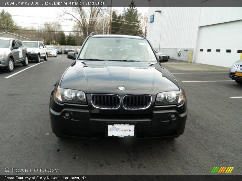 Black Sapphire Metallic / Sand Beige 2004 BMW X3 3.0i