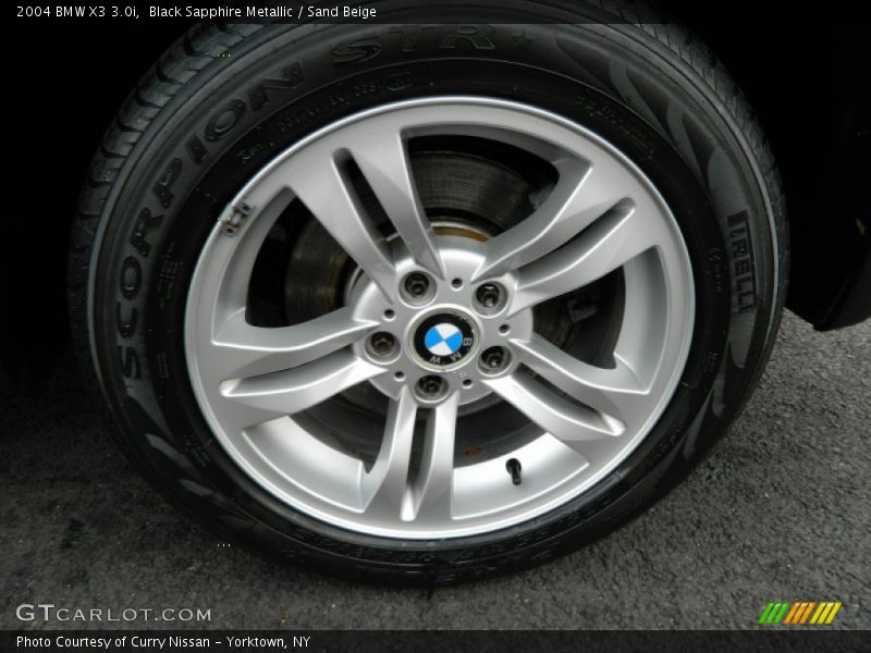 Black Sapphire Metallic / Sand Beige 2004 BMW X3 3.0i