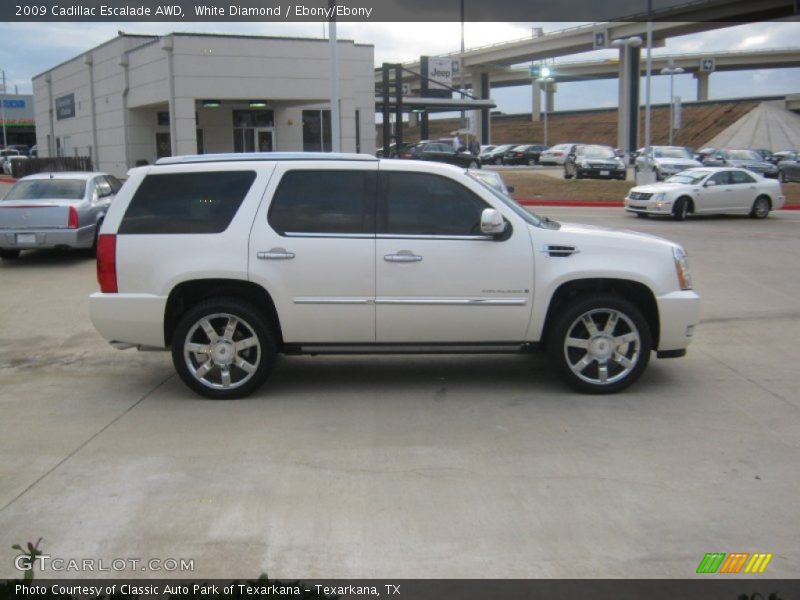 White Diamond / Ebony/Ebony 2009 Cadillac Escalade AWD
