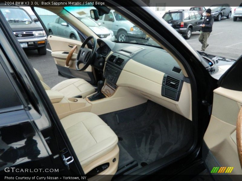 Black Sapphire Metallic / Sand Beige 2004 BMW X3 3.0i