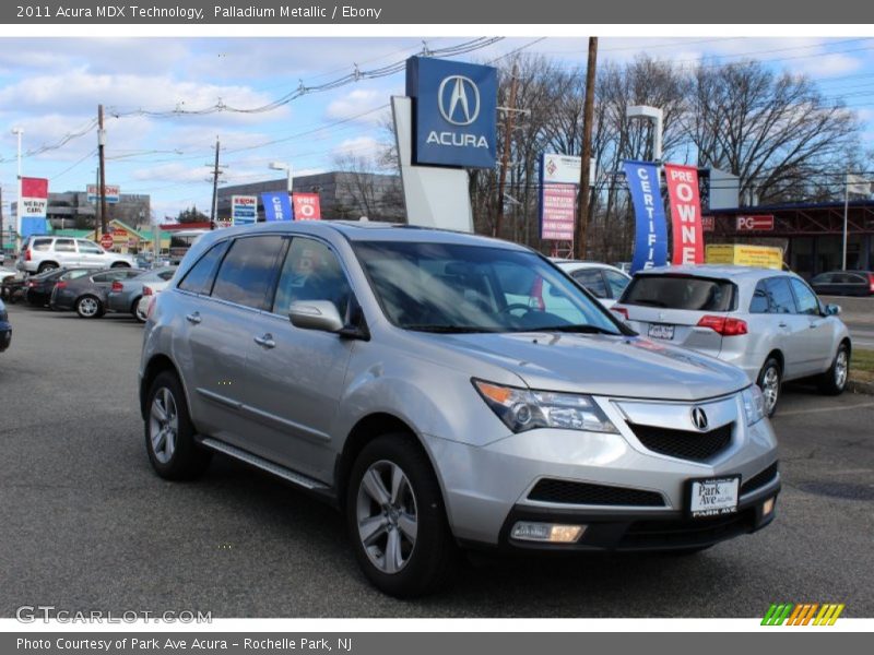 Palladium Metallic / Ebony 2011 Acura MDX Technology