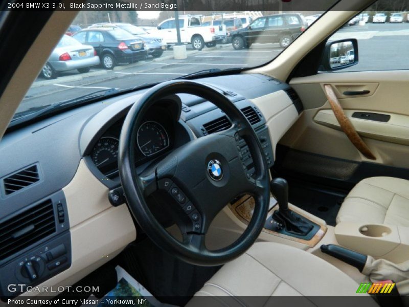 Black Sapphire Metallic / Sand Beige 2004 BMW X3 3.0i