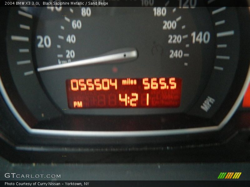 Black Sapphire Metallic / Sand Beige 2004 BMW X3 3.0i