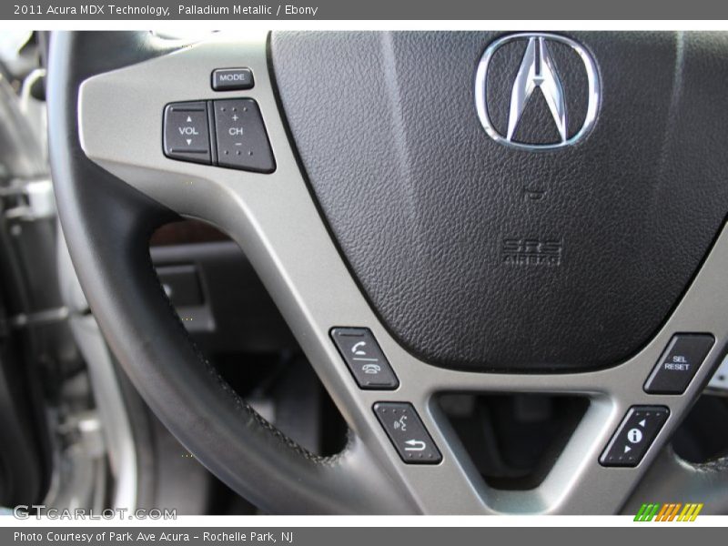 Palladium Metallic / Ebony 2011 Acura MDX Technology