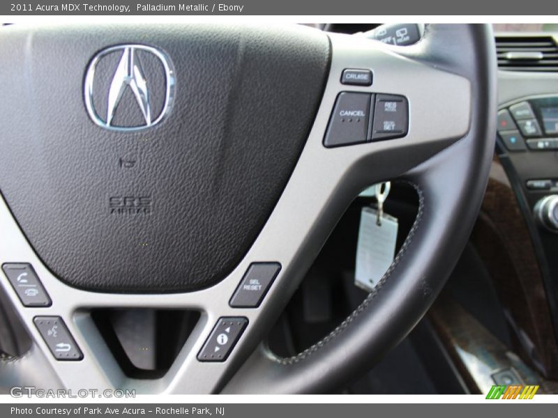 Palladium Metallic / Ebony 2011 Acura MDX Technology