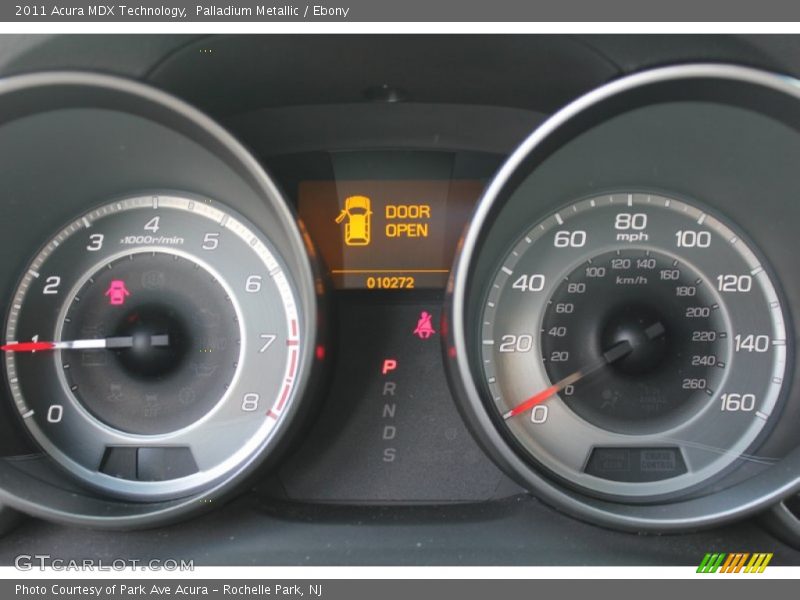 Palladium Metallic / Ebony 2011 Acura MDX Technology