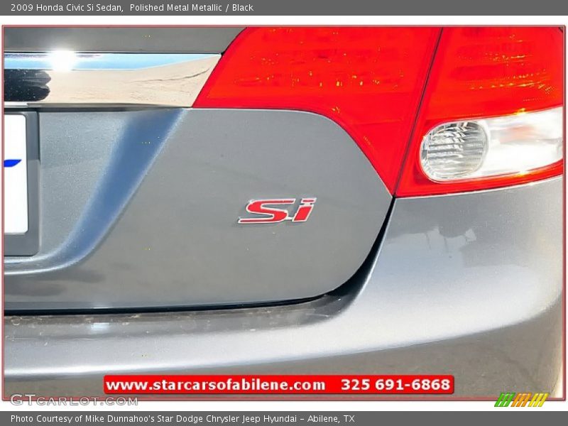 Polished Metal Metallic / Black 2009 Honda Civic Si Sedan