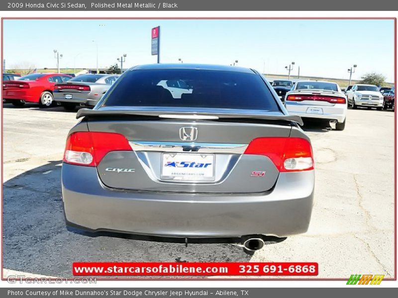 Polished Metal Metallic / Black 2009 Honda Civic Si Sedan