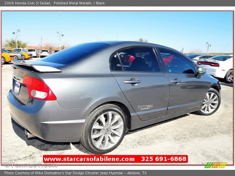 Polished Metal Metallic / Black 2009 Honda Civic Si Sedan