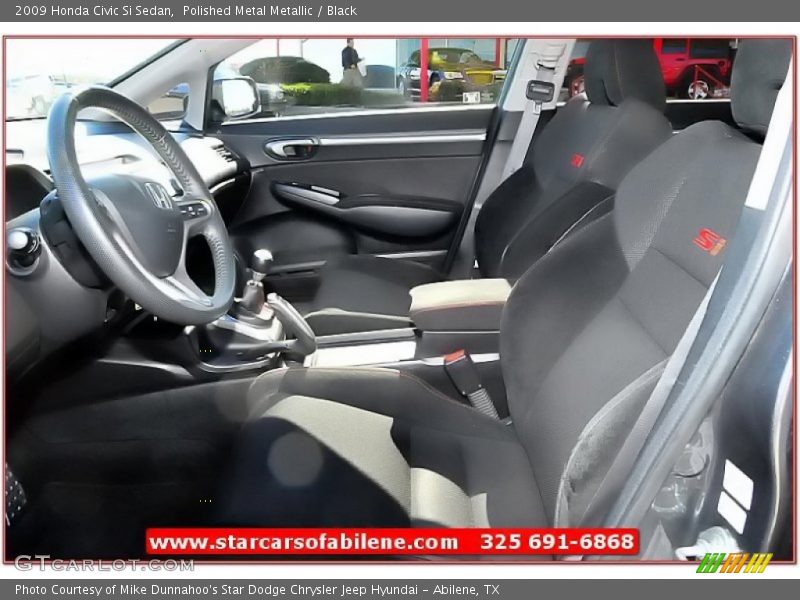 Polished Metal Metallic / Black 2009 Honda Civic Si Sedan