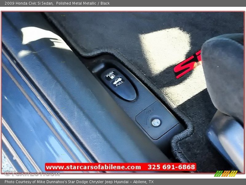 Polished Metal Metallic / Black 2009 Honda Civic Si Sedan