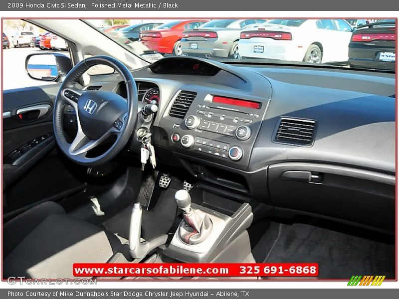 Polished Metal Metallic / Black 2009 Honda Civic Si Sedan