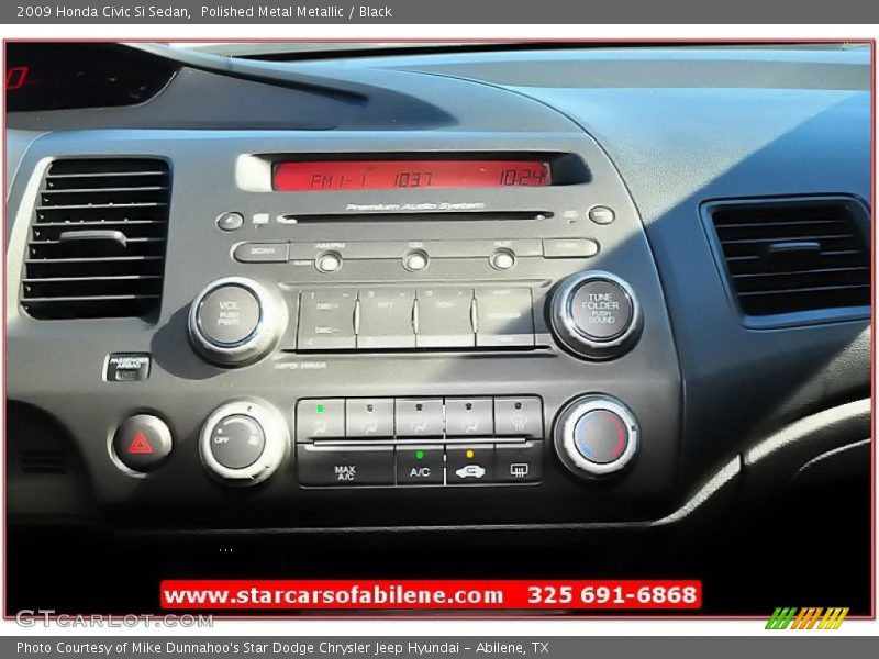 Polished Metal Metallic / Black 2009 Honda Civic Si Sedan