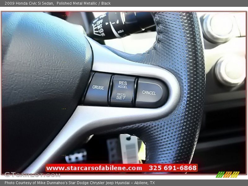 Polished Metal Metallic / Black 2009 Honda Civic Si Sedan