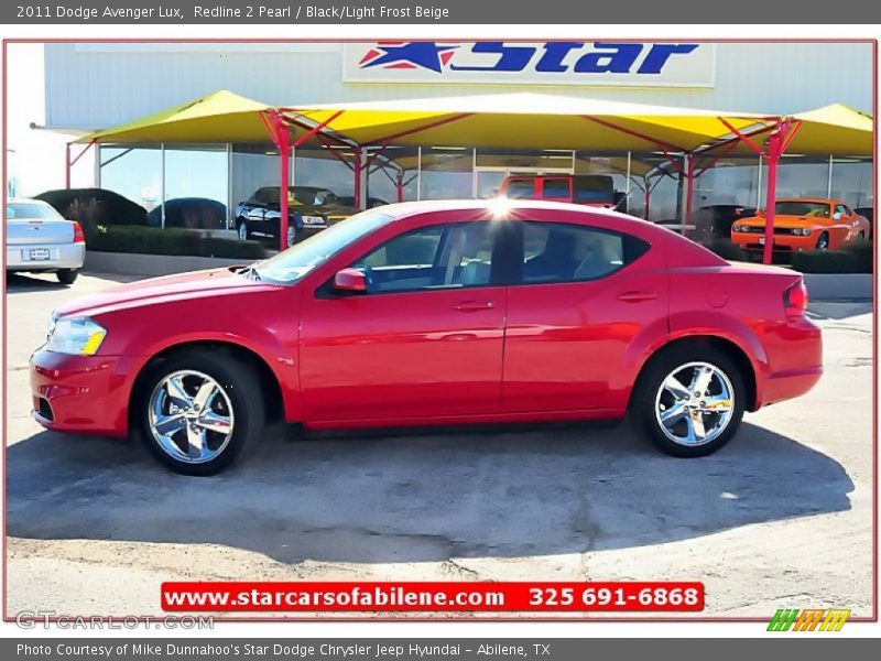 Redline 2 Pearl / Black/Light Frost Beige 2011 Dodge Avenger Lux