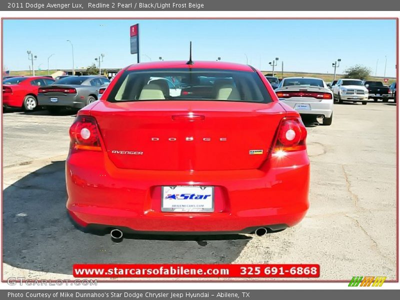 Redline 2 Pearl / Black/Light Frost Beige 2011 Dodge Avenger Lux