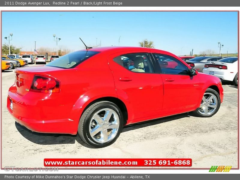 Redline 2 Pearl / Black/Light Frost Beige 2011 Dodge Avenger Lux