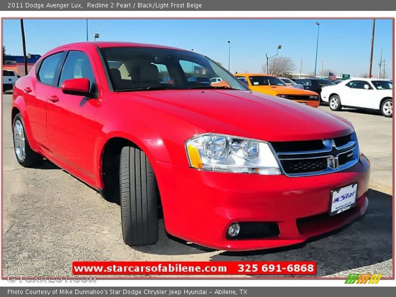 Redline 2 Pearl / Black/Light Frost Beige 2011 Dodge Avenger Lux