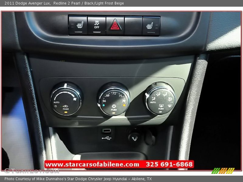 Redline 2 Pearl / Black/Light Frost Beige 2011 Dodge Avenger Lux
