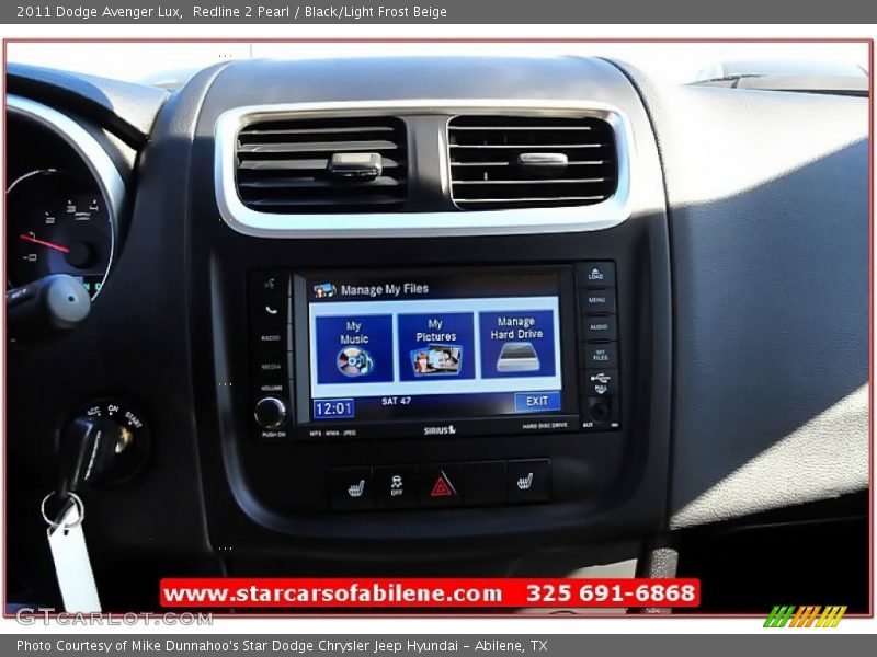Redline 2 Pearl / Black/Light Frost Beige 2011 Dodge Avenger Lux