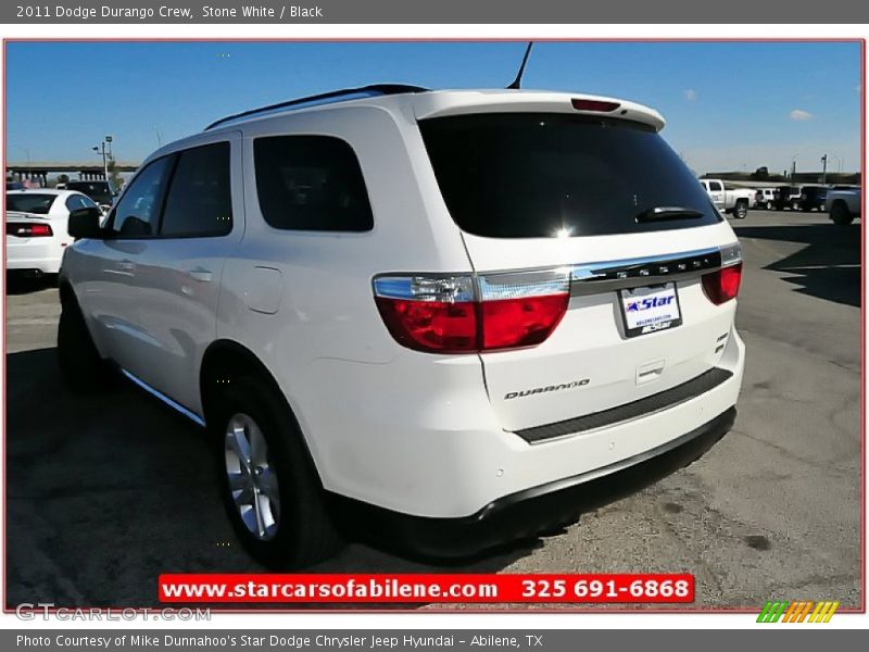 Stone White / Black 2011 Dodge Durango Crew
