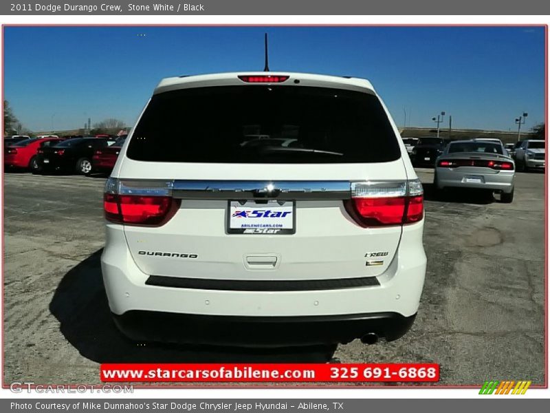 Stone White / Black 2011 Dodge Durango Crew