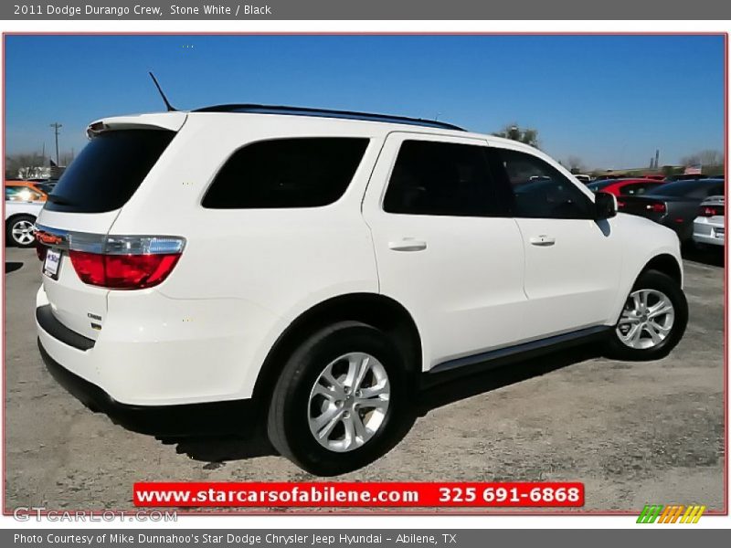 Stone White / Black 2011 Dodge Durango Crew