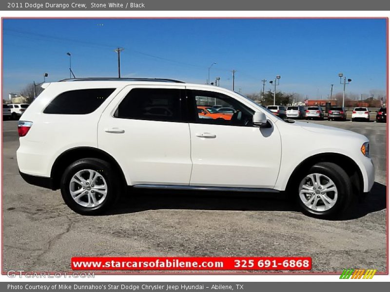 Stone White / Black 2011 Dodge Durango Crew